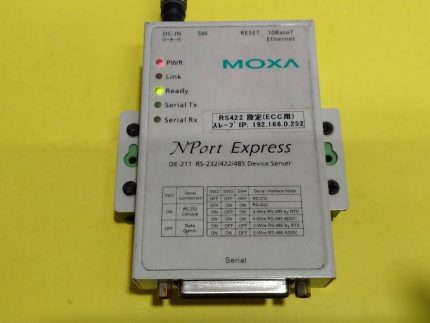 Moxa Technologies DE-211 P/N 1201002110700 Rev. 1.0C Rs-232/422/485 N Port