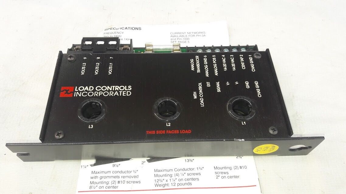 Load Controls PH-3A-HG Power Cell 415V 4.2A 4-20ma PH3AHG New - Image 2