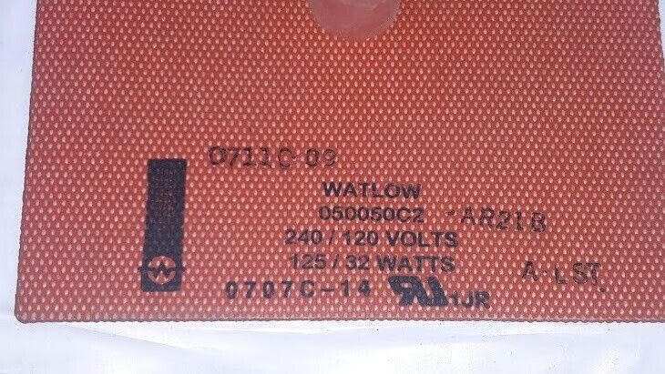 WATLOW 0711C-09 050050C2-AR21B Flexible Rubber Silicone Heating Pad 0707C-14 - Image 2