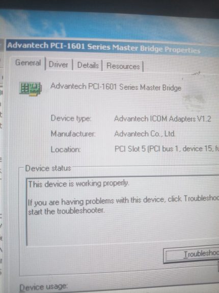 Advantech ICOM Adapters PCI-1601 V1.2 Rev. A1 RS422/485 pci card master bridge