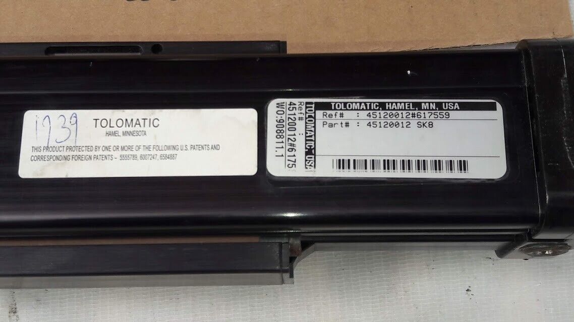 Tolomatic 45120012 SK8 Pneumatic Actuator SK8 Linear 8IN Stroke 45120012#517559 - Image 2