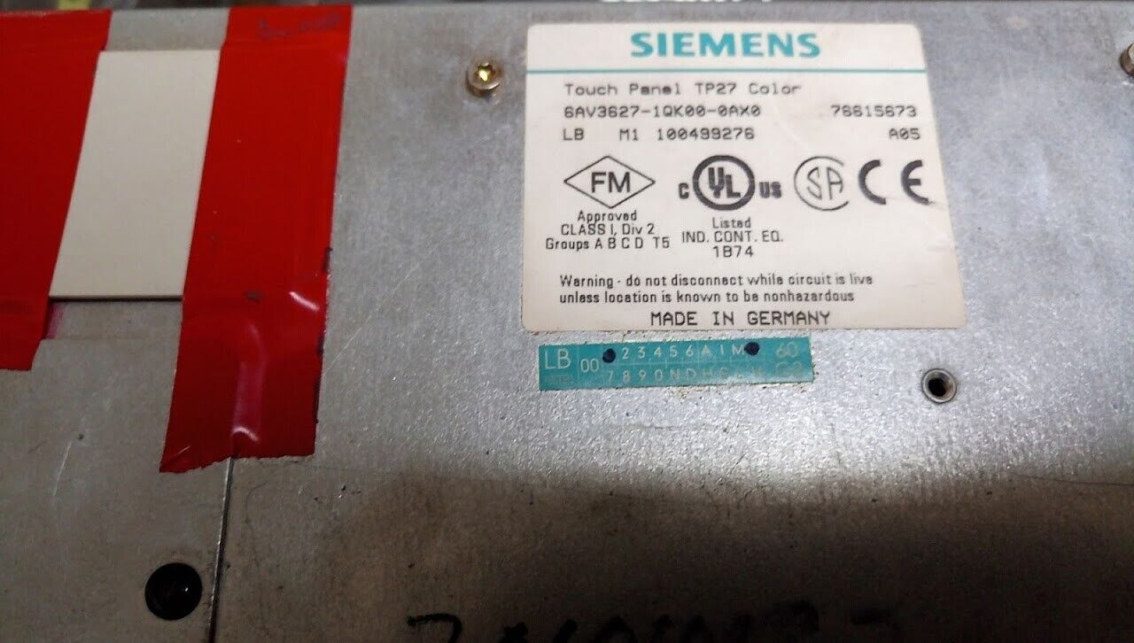 Siemens touch panel TP27 color 6AV3627-1Qk00-0ax0 lb m1 - Image 3