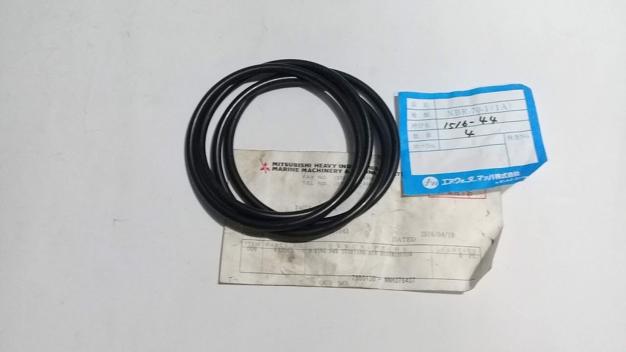 Mitsubishi Heavy Industries Ltd NBR-70-1 P/n W43063 O-Ring 4pcs For Starting Air - Image 3