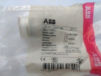 ABB 1SFA611400R1008 clear ML1-100C Pilot light head / Cover New - Image 3