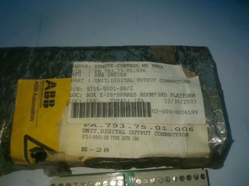 ABB 5716-0001-SH/2 DATD 306 2B 2668184-421/3 Digital Output Connection Unit 5716 - Image 3