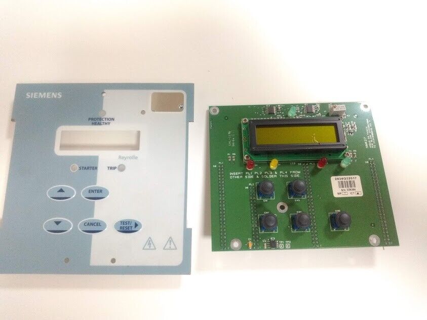 Siemens Protection NM427 Argus E6 Fascia 2434B57008 PCB Display - Image 3