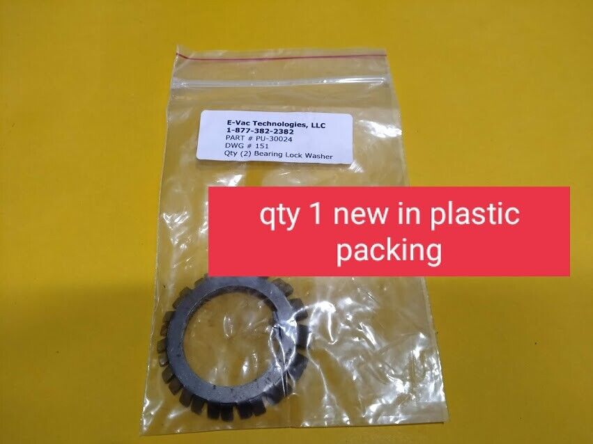 E-Vac Technologies, LLC Bearing lock washer PU-30024 New - Image 4