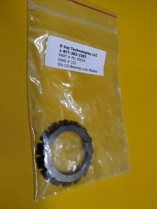 E-Vac Technologies, LLC Bearing lock washer PU-30024 New