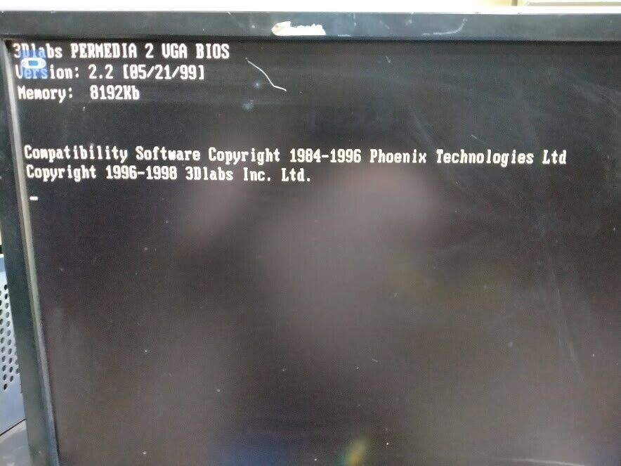 3Dlabs Permedia 2V DA334A- 81810-1099 Bios Ver. 2.2 AGP VGA Card 8MB