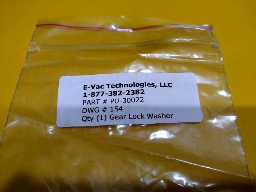 E-Vac Technologies, LLC gear lock washer PU-30022 New - Image 2