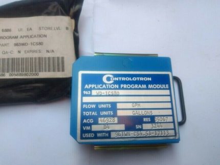 Controlotron P/N 963WD-1CS80 Application Program Unit GPM 963WD1CS80 New