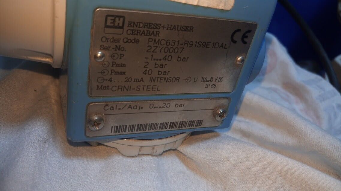 E+H Endress+Hauser PMC631-R91S9E1DAL CERABAR -1..40BAR PMC 631 Pressure Transmit - Image 3