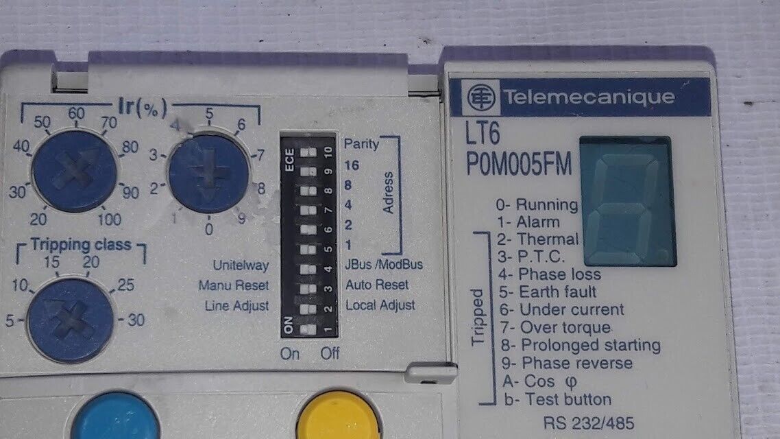 Telemecanique LT6 P0M005FM Front Keypad Assy Motor Protection Overload Relay LT6P0M005FM - Image 2