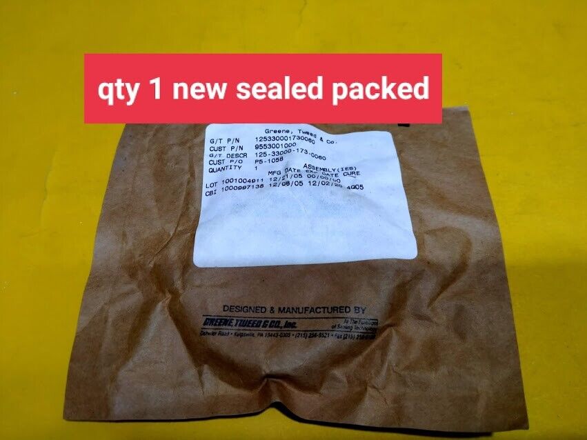 gasket/seal 125-33000-173-0060 Greene Tweed & co. 9553001000 New - Image 3
