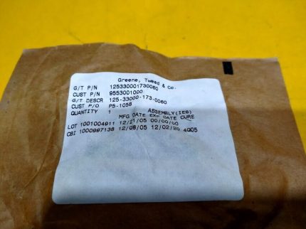 gasket/seal 125-33000-173-0060 Greene Tweed & co. 9553001000 New
