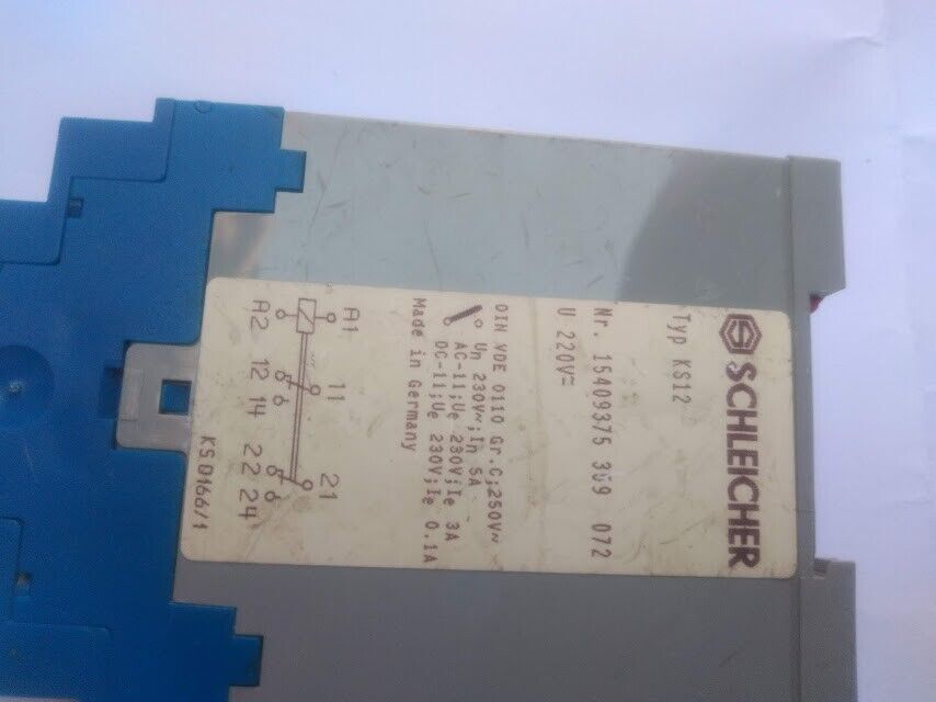 Schleicher Typ KS12 Nr. 15409375 359 072 Safety Relay 15409375359 - Image 8