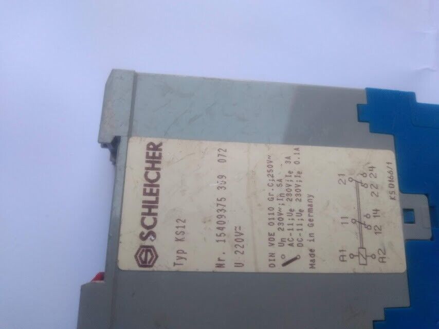 Schleicher Typ KS12 Nr. 15409375 359 072 Safety Relay 15409375359 - Image 3