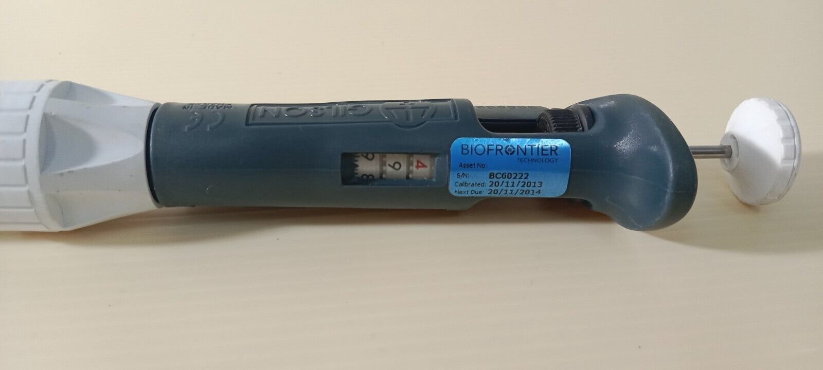 Gilson P5000 100-1000ul Adjustable Volume Pipetman Metal Ejector Single Channel - Image 6