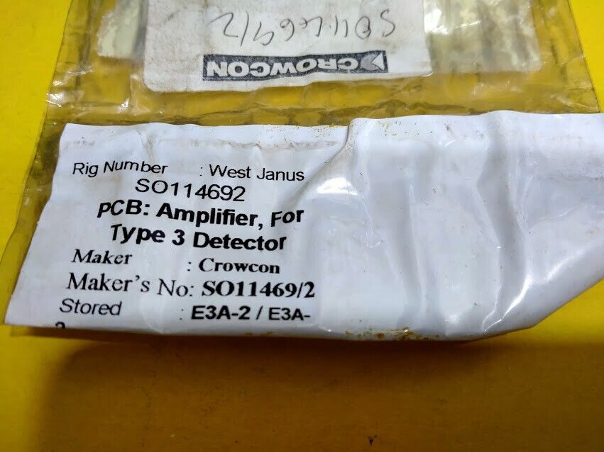 Crowcon SM6322 ISS8 S-4822 ISS8 P/N SO11469/2-010 PCB Amplifier Card New - Image 5