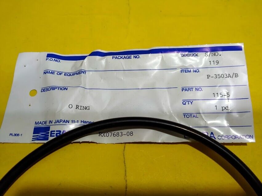 Ebara O-Ring P-3503A/B Part No. 115-5 RX07683-08 PEK5336081 ship - Image 2