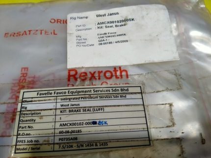 Rexroth bosch Favelle Favco  AMCX00102-000BSK Gearbox Seal (Luff) New