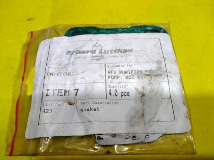 423 Gasket Erhard Luttkau GmbH HFO purifier feed pump ACE 032N3 set of 4 New