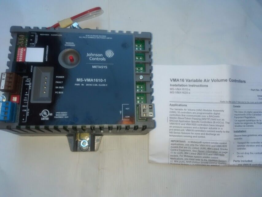 Johnson Controls Metasys MS-VMA1610-1 37-501-490 S/W Ver 5.3 Variable Air Volume - Image 4