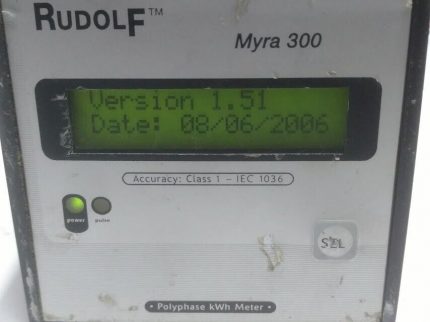 RudolF Myra 300 Version 1.51 Polyphase KWh Meter R-Myra-300 3P/4W 1kwh