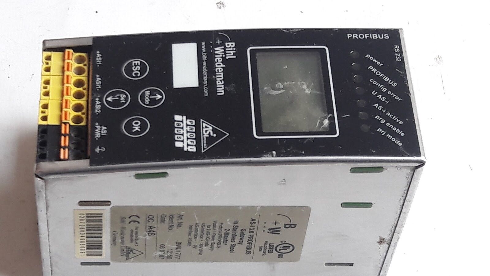 Bihl+Wiedemann AS-I 3.0 RS232 2-Master BWU1777 PROFIBUS Gateway