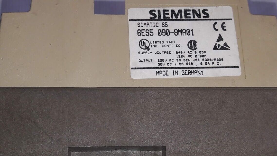 Siemens Simatic S5-90U 6ES5 090-8MA01 Programmable Controller 6ES50908MA01 - Image 3