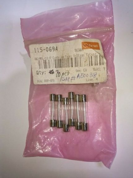 Bussfuses MDL-10 32v Farnell 115-0694 cartridge fuse lot of 6 New