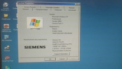 Siemens Simatic IPC427C 6ES7647-7BJ30-0DB0 Ver 10 Microbox PC Bios Ver V12.01.05