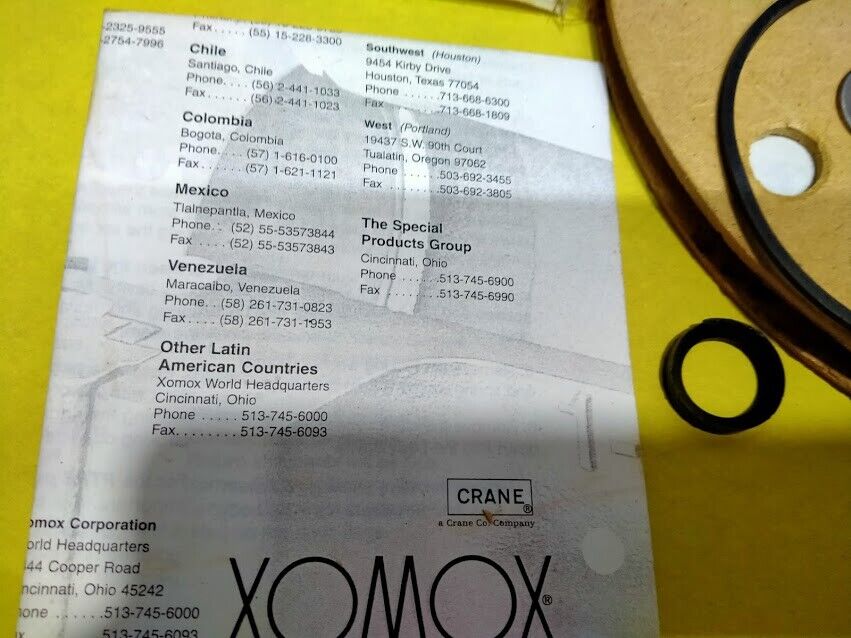 Xomox Tufline Figure 500 series valve genuine service kit 5RP084 New - Image 3