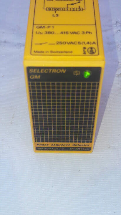 Selectron System AG GM-P1 CH-3250 Lyss Phase Sequence Detector GMP1