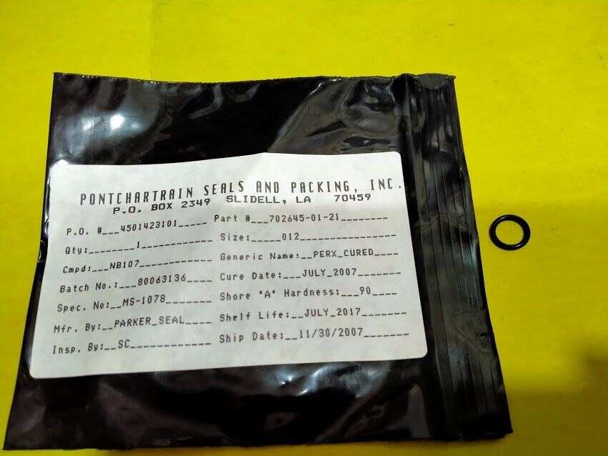 Cameron valves O-Ring 702645-01-21 Mfg. Parker seal New