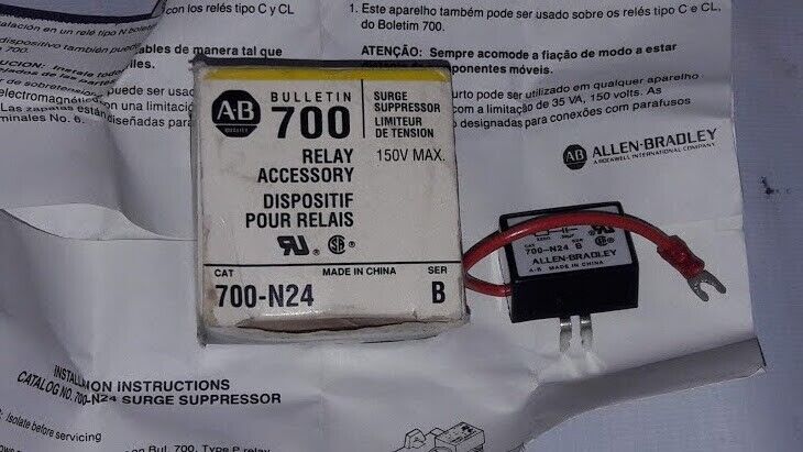 Allen-Bradley Bulletin 700-N24 Ser B Relay Accessory Surge Suppressor 700N24