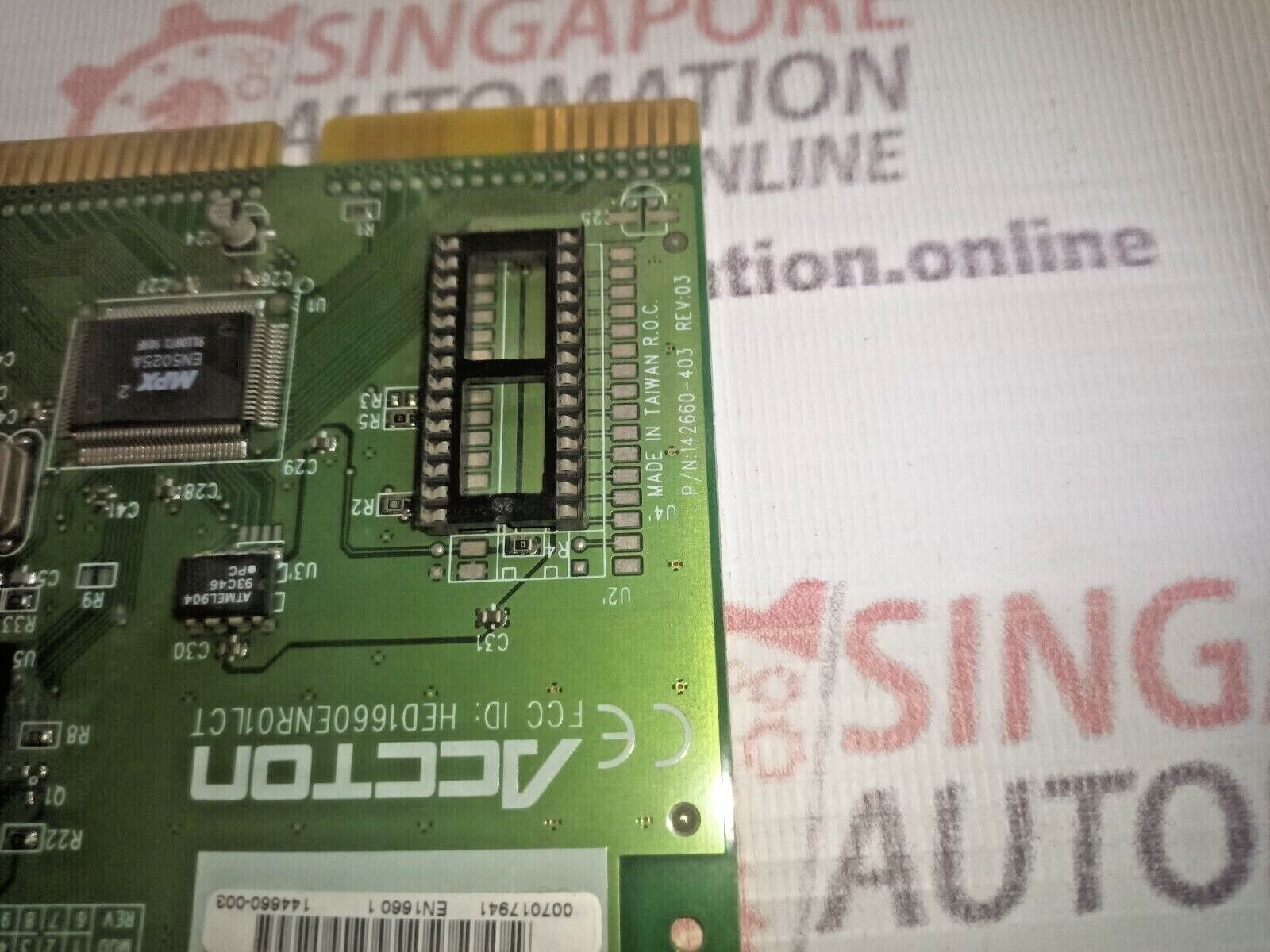 Accton 142660403 Rev. 03 ISA network card BNC, and AUI