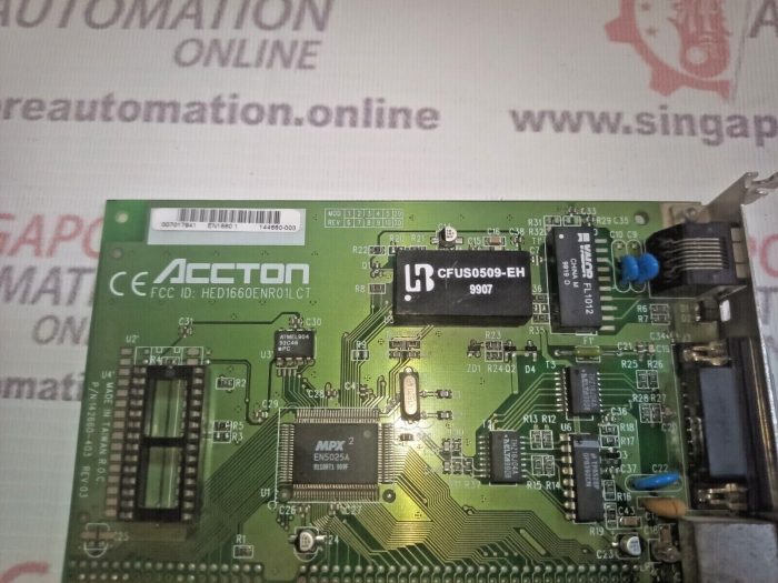 Accton 142660403 Rev. 03 ISA network card BNC, and AUI