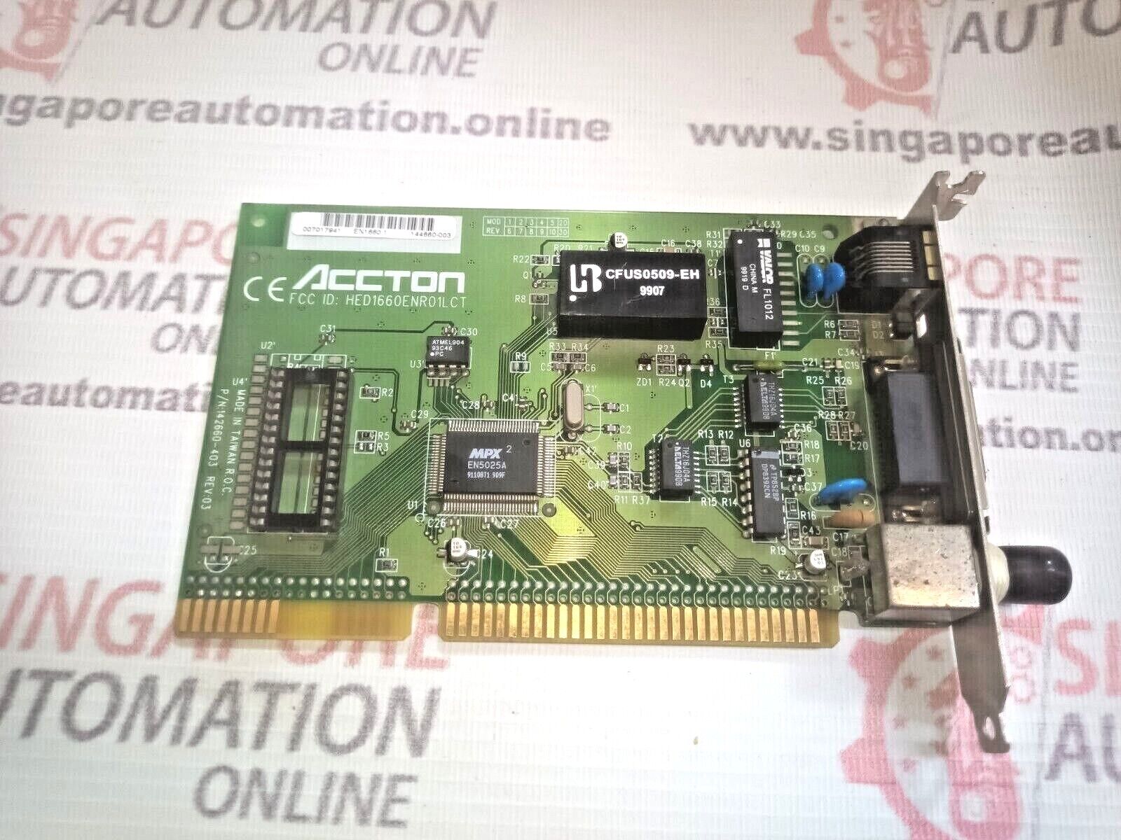 Accton 142660403 Rev. 03 ISA network card BNC, and AUI