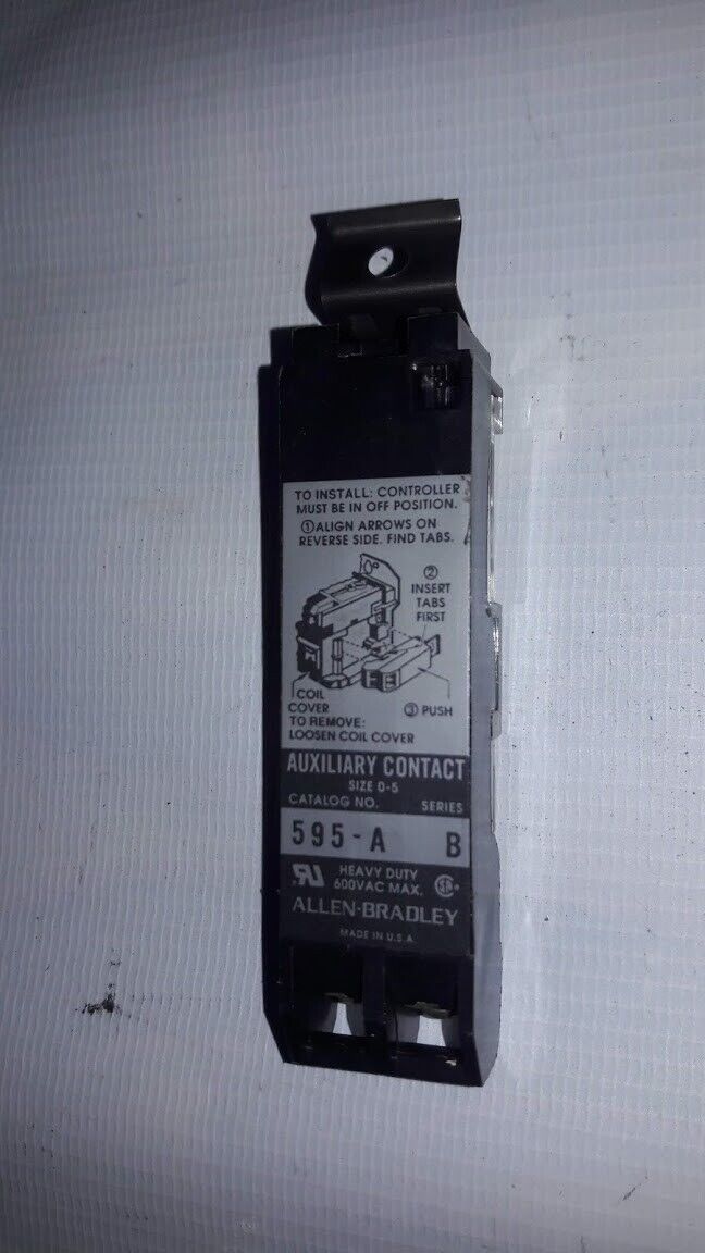 Allen-Bradley Bulletin 595-A Ser B Auxiliary Contact 595A For NEMA SIZES 0-5 - Image 3