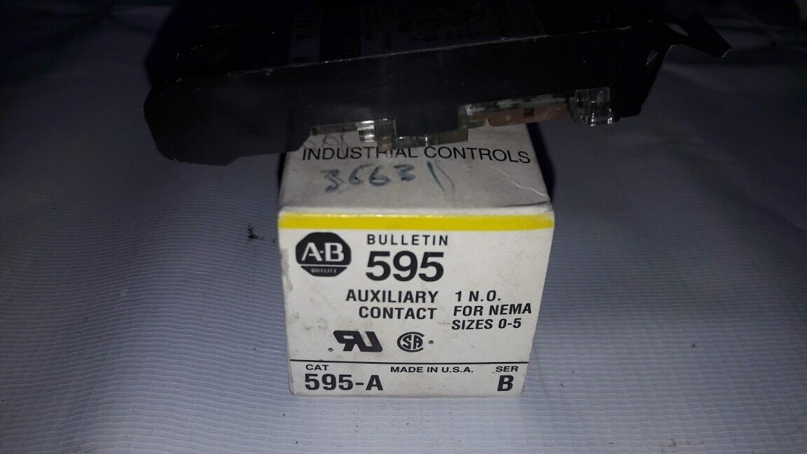 Allen-Bradley Bulletin 595-A Ser B Auxiliary Contact 595A For NEMA SIZES 0-5 - Image 2