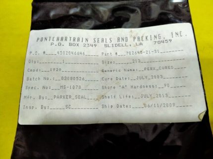 Cameron valves O-Ring 702645-21-31 Mfg. Parker seal free worldwide shipping New