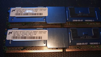 1GB Micron 2RX8 PC2-5300F-555-11-B0 MT18HTF12872FDY-667F1D4 DDR2 667Mhz CL5 ECC