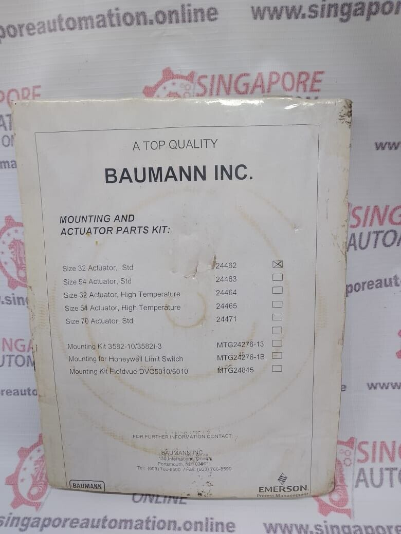 emerson / BAUMANN 24462 VALVE DIAPHRAGM/ACTUATOR KIT D585273 - Image 8
