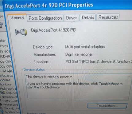 Digi AccelePort 4r 920 PCI 55000536-06 Rev. E PN. 50000490-06 Rev. E