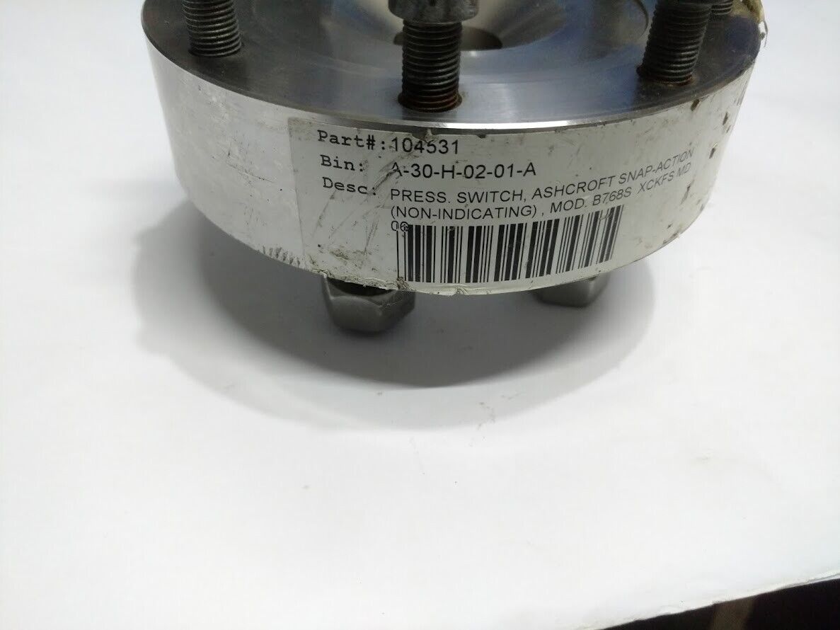 Ashcroft 104531 Press Switch Ashcroft A-30-H-02-01-A B768S XCKFS MD - Image 2