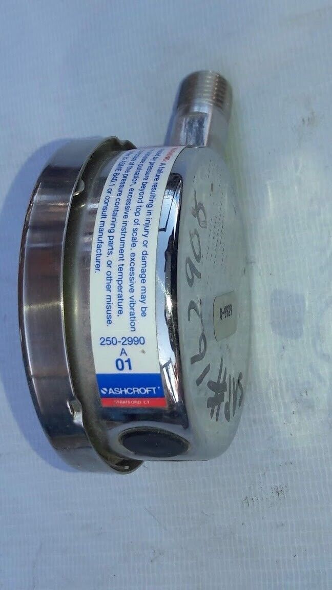 ASHCROFT 250-2990 A01 Type 1009 Industrial Duralife Gauge 2.5BR Size 2. 1/2 - Image 4
