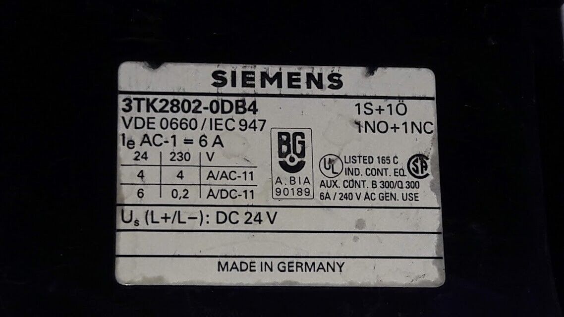 Siemens 3TK2802-0DB4 Safety Contactor 3TK28020DB4 - Image 3