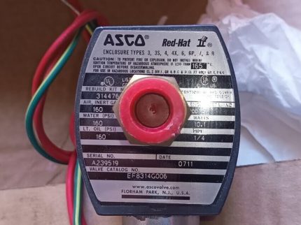 Asco Redhat EF8314G006 1/4” NPT Solenoid Valve