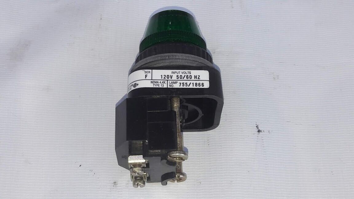 Allen-Bradley 800H-PR16 Series F Nema 4.4X Type 13 Pilot Light Green Lens 40171 - Image 3